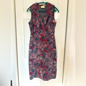 Maeve (Anthropologie) shawl collar sheath dress, lilac